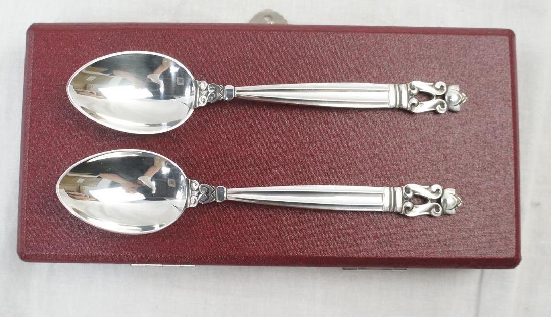 22 194N2レ 2つ入り GEORG JENSEN エコーン スプーン