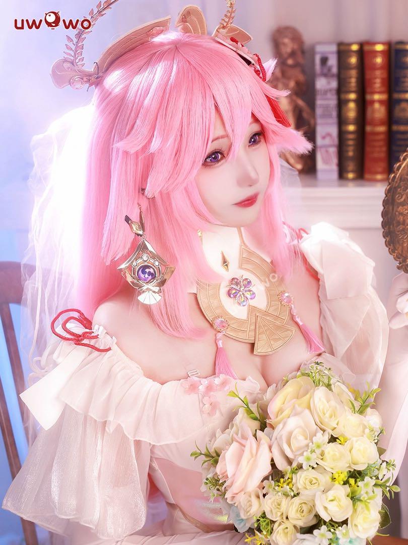 Uwowo 原神 コスプレ 八重神子 やえみこ 衣装