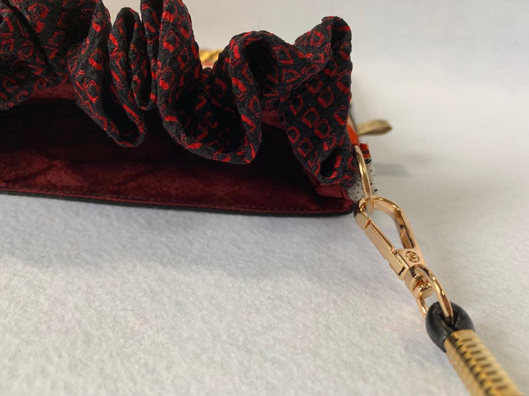 ショルダーバッグ　丸帯リメイクバッグ　帯風　黒系　キラキラ　ハンドメイド(48)