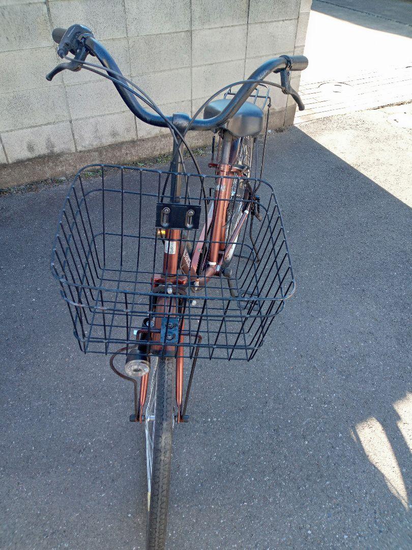 防犯登録解除済 かっこいいブラック自転車 ママチャリ 26インチ