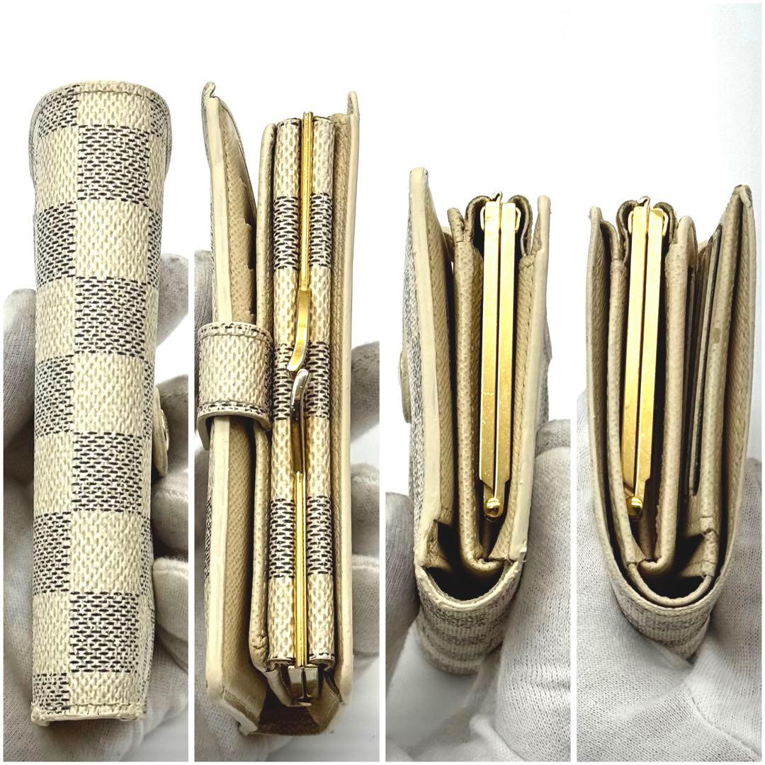 【新型美品】 ルイヴィトン ダミエアズール ポルトフォイユ ヴィエノワ がま口