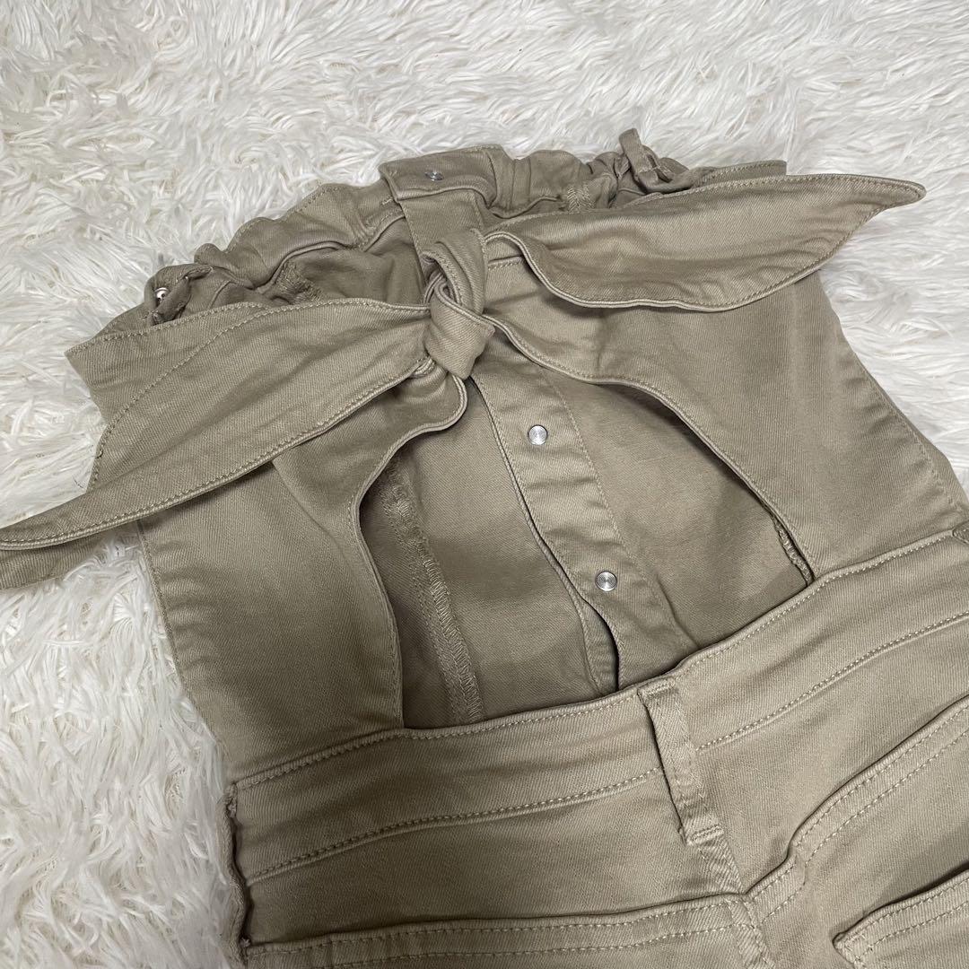 【美品】ジェイダ　BACKリボンデニムロンパース