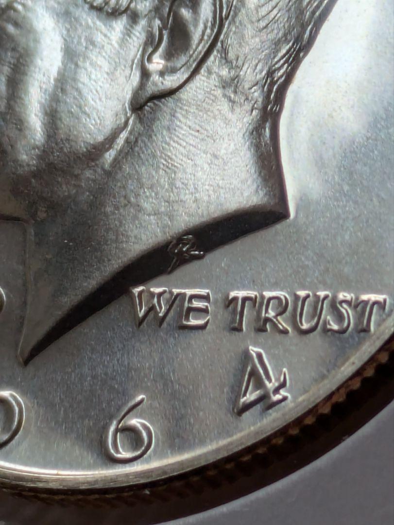 アメリカ合衆国　ケネディ大統領　プルーフハーフダラー銀貨　１９６４