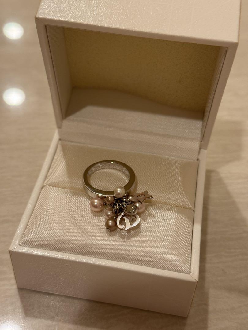 春夏新作モデル ✨美品✨ディオールDiorパール付きシルバーリング アクセサリー