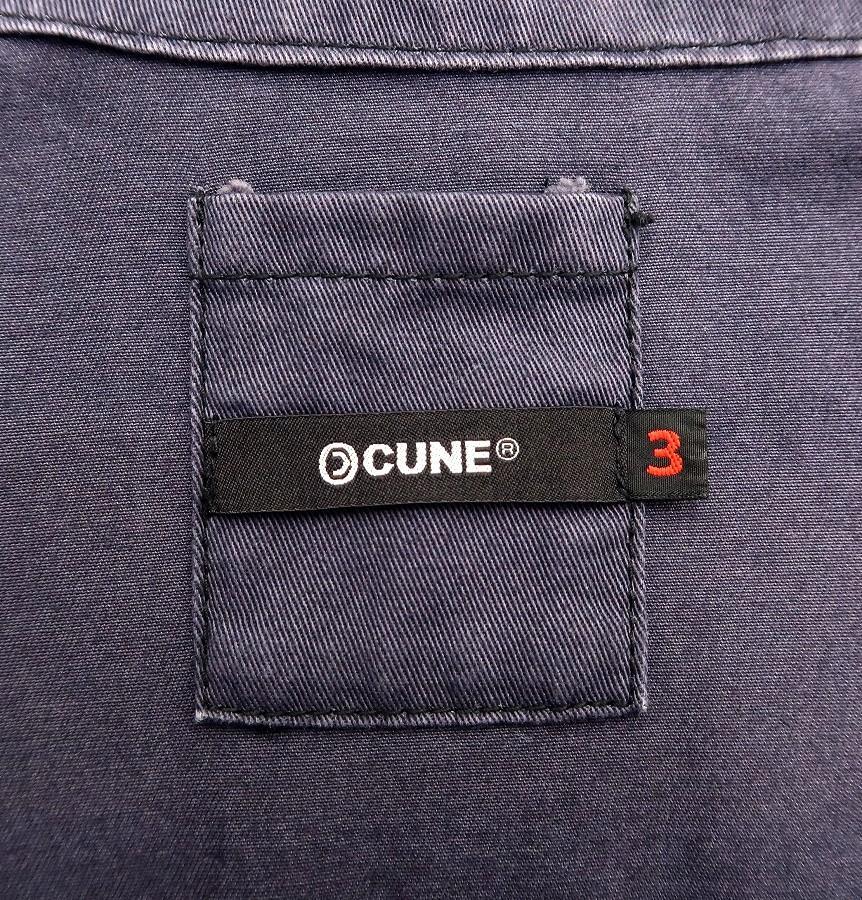美品 3 CUNE キューン ミリタリージャケット ナス紺