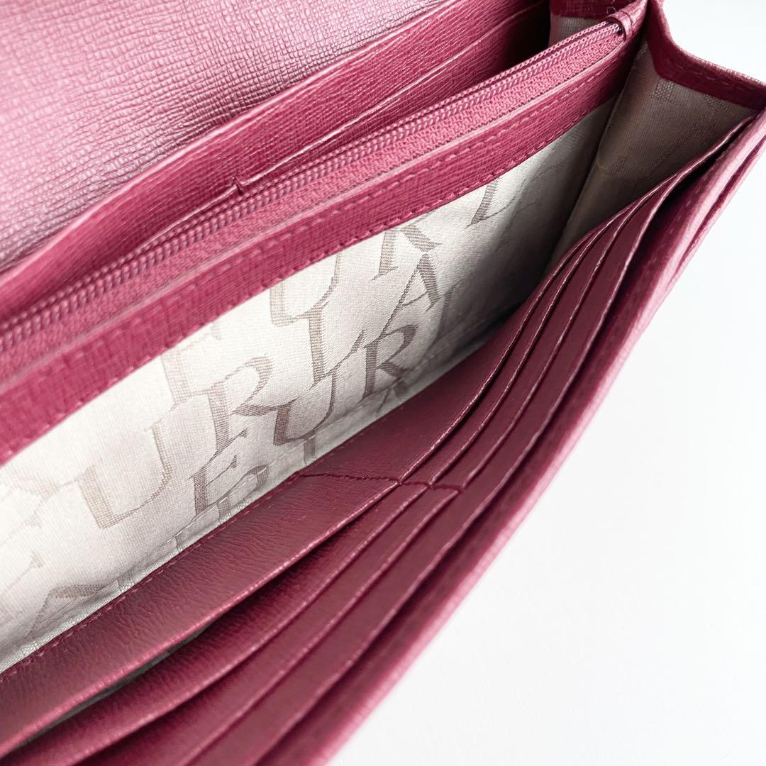 FURLA フルラ 長財布 メトロポリス フラップ レザー ルビー ほぼ新品
