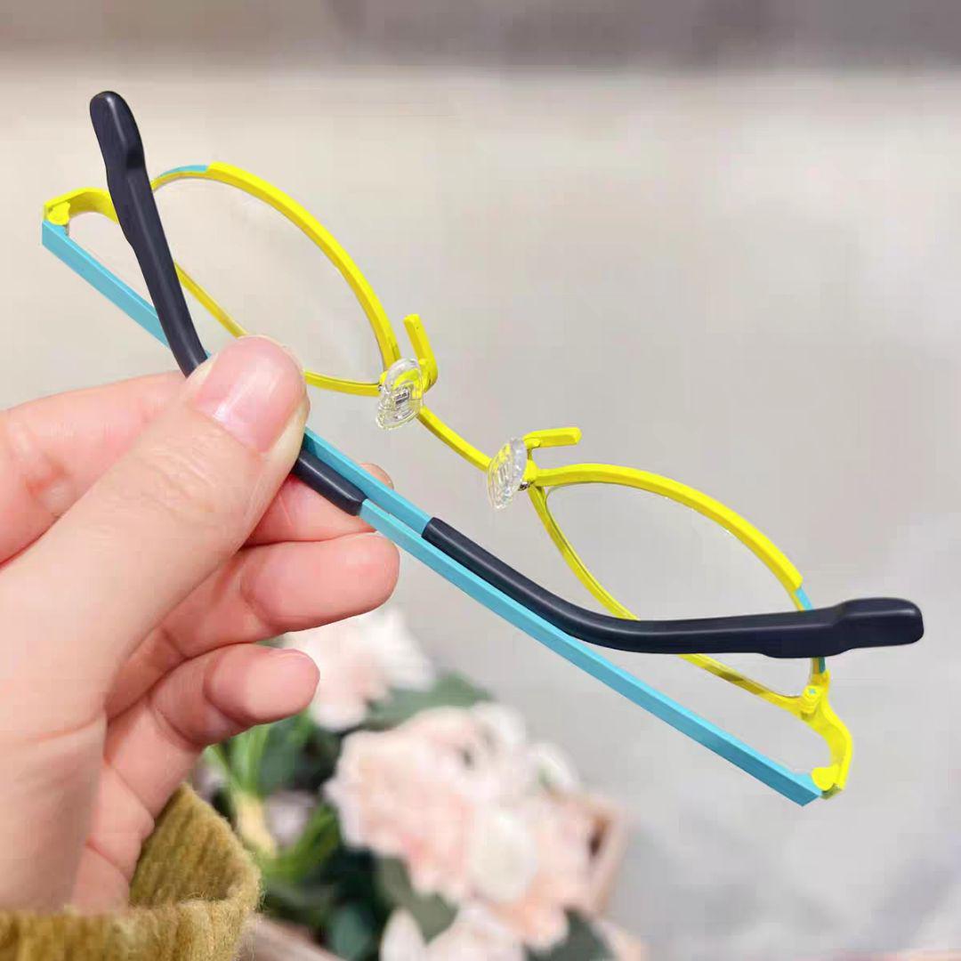 ブルーライトカット メガネ リーフ型