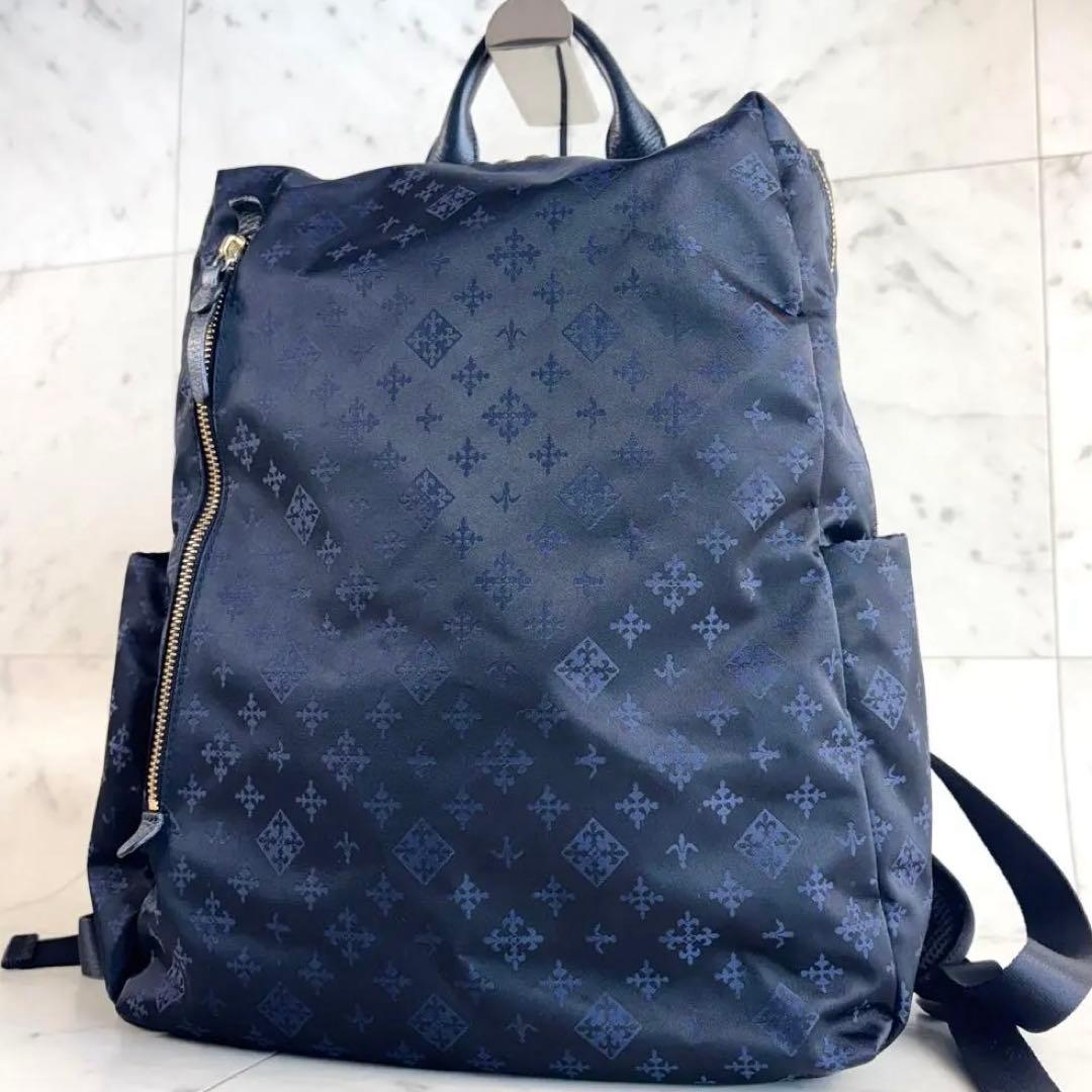 ラシット クラウズウォーカー リュック モノグラム ネイビー バッグパックrusset