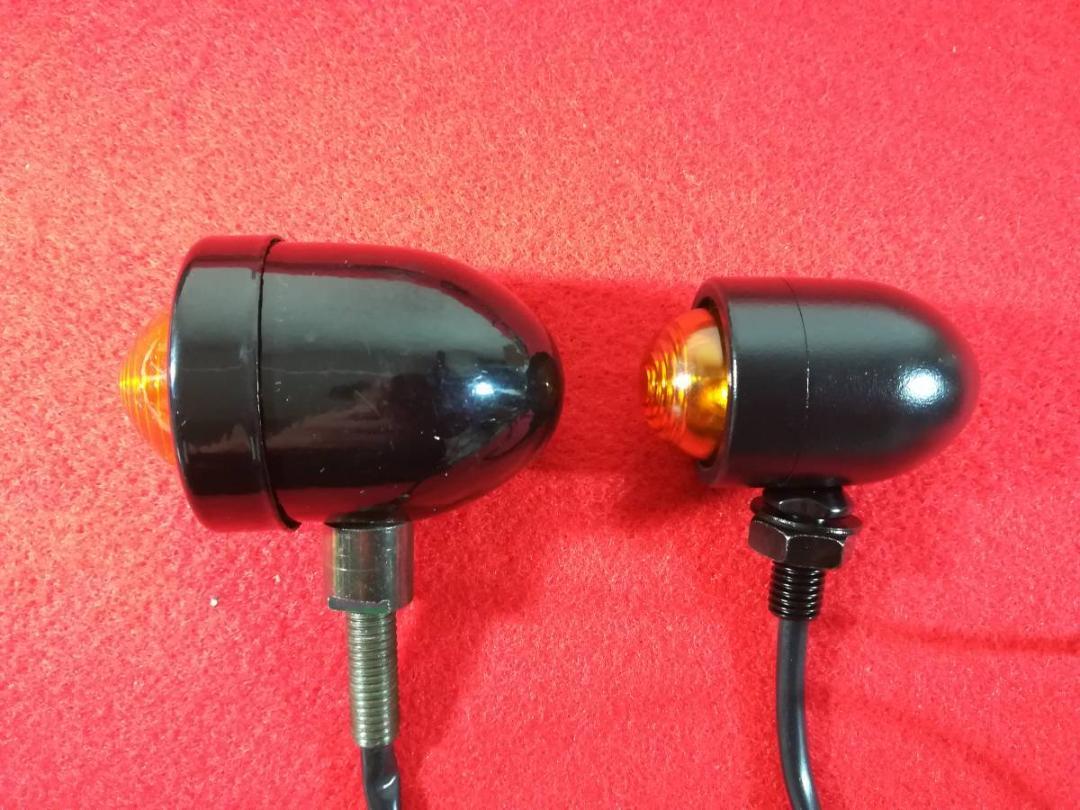 スモール　ミニ　バレット 12Ｖ電球 メッキ ウインカー　ハーレー　SR スモール ミニ バレット 12V電球 メッキ ウインカー ハーレー