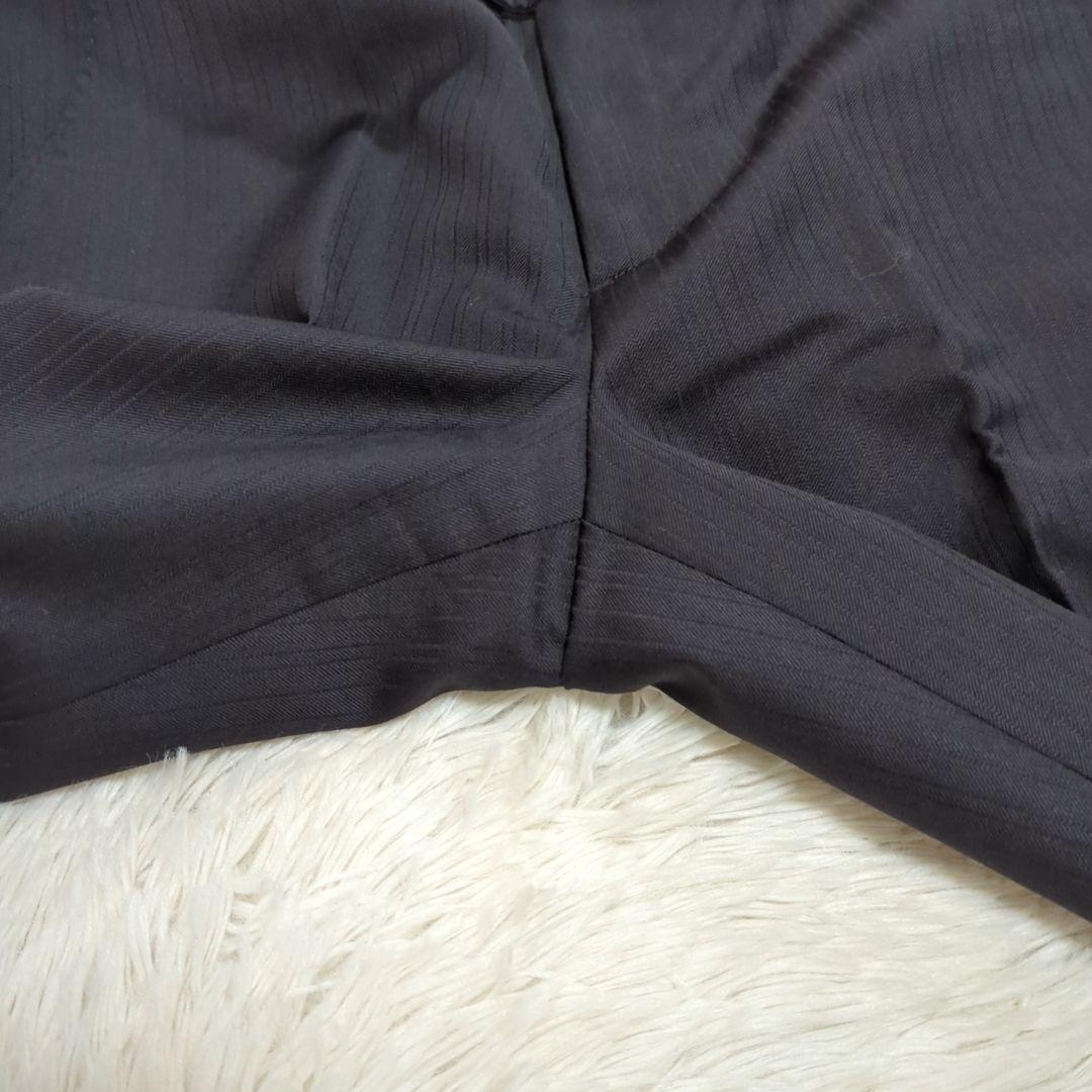 美品 クミキョク YUNSA 高級生地 パンツスーツ セットアップ 総裏 黒