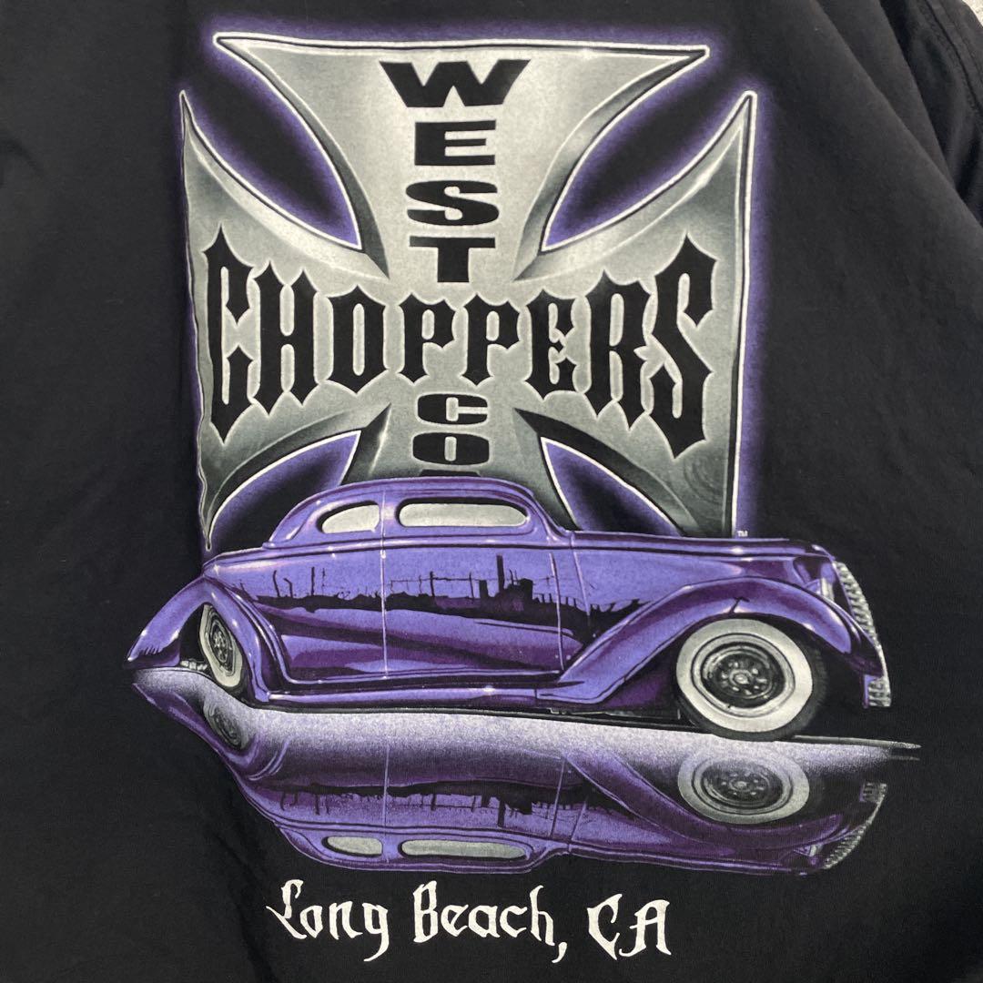 West Coast Choppers 00sプリント　ブラックTシャツ 2XL