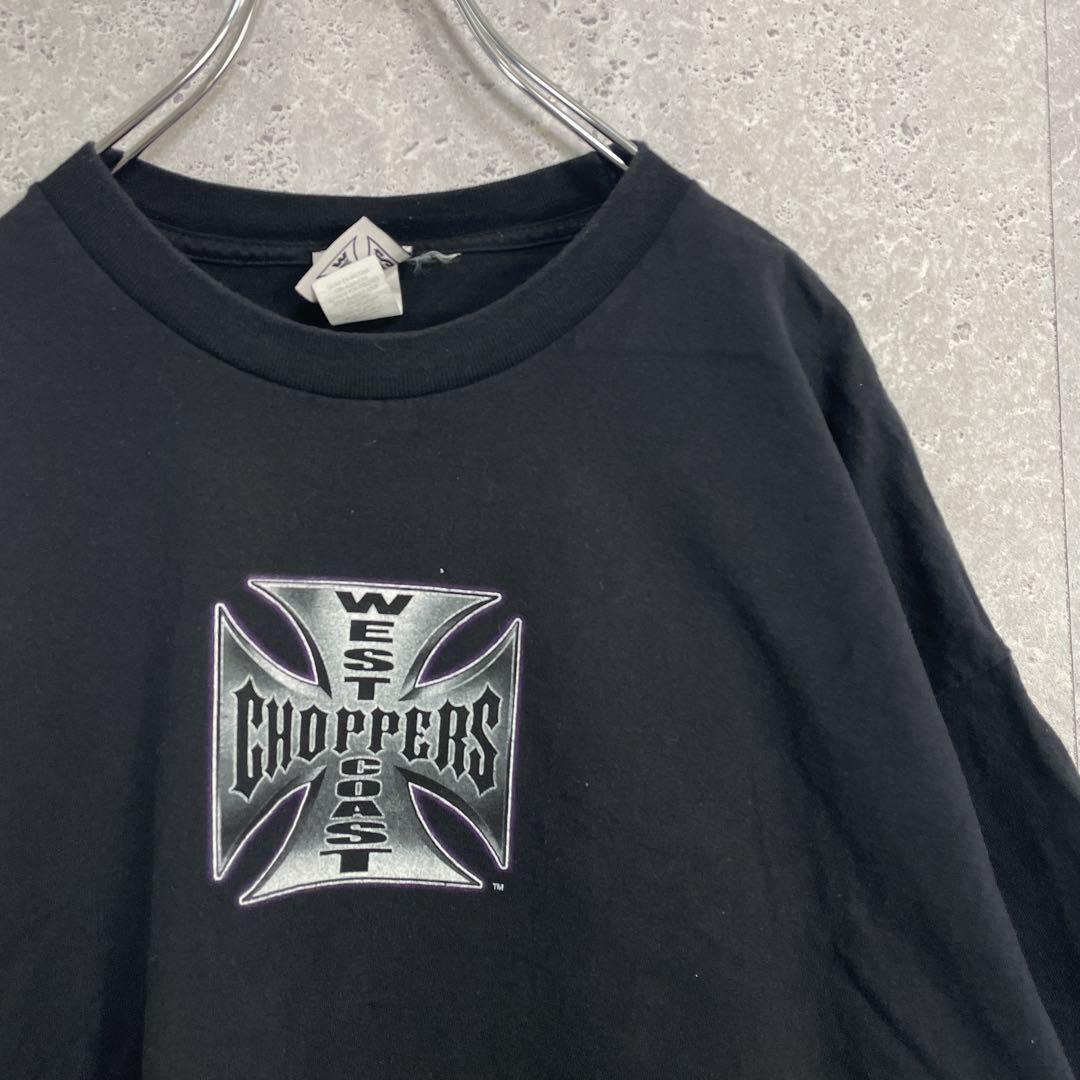 West Coast Choppers 00sプリント　ブラックTシャツ 2XL