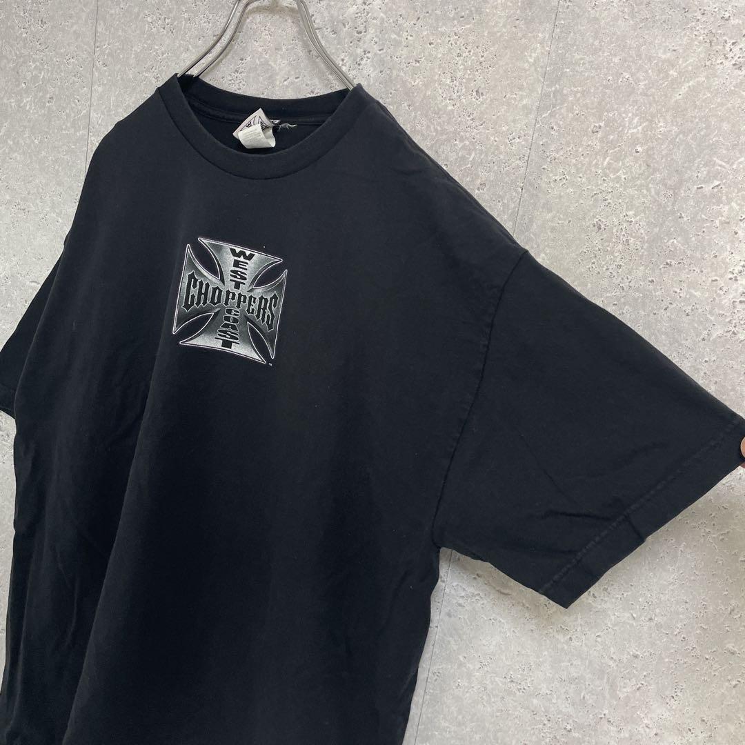 West Coast Choppers 00sプリント　ブラックTシャツ 2XL