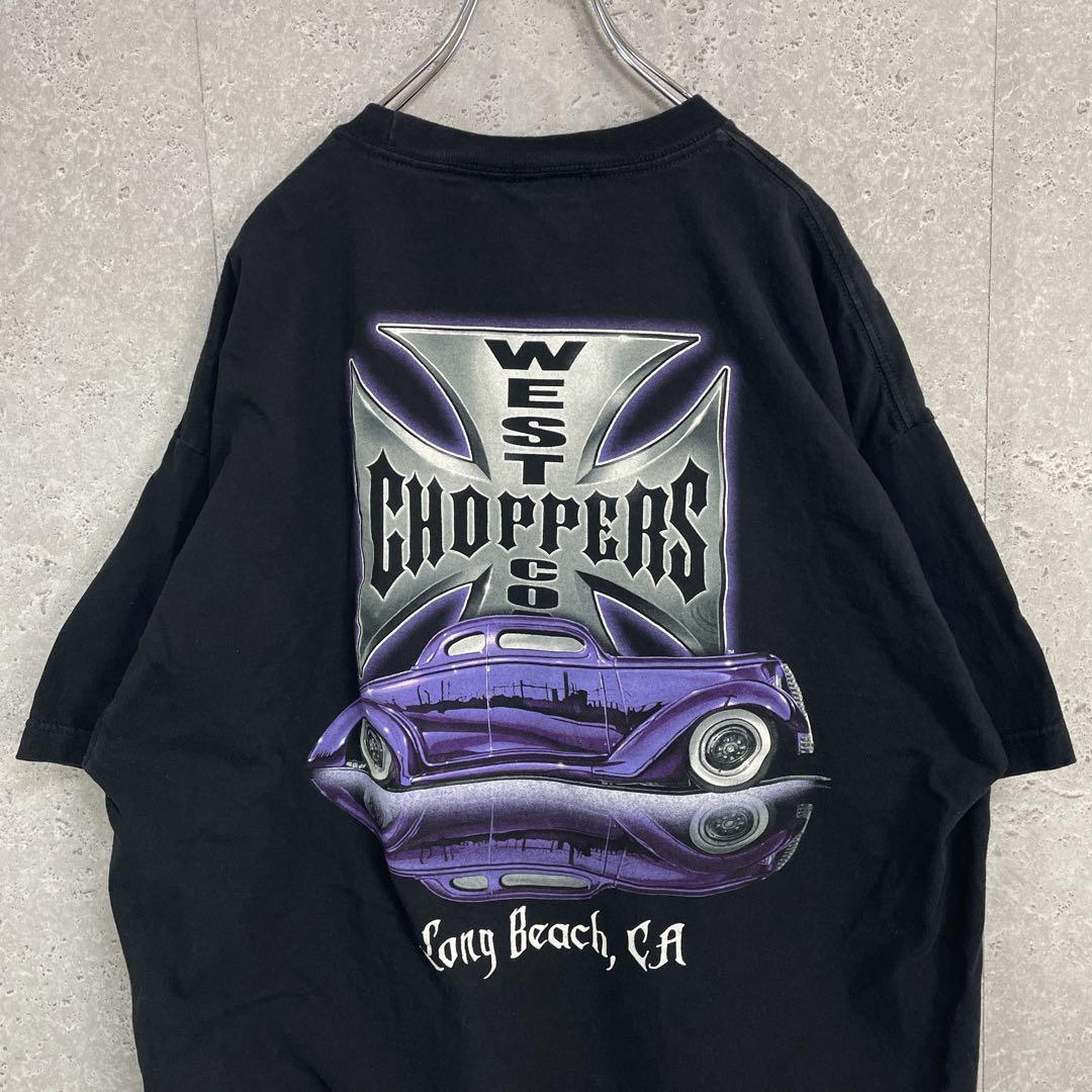 West Coast Choppers 00sプリント　ブラックTシャツ 2XL