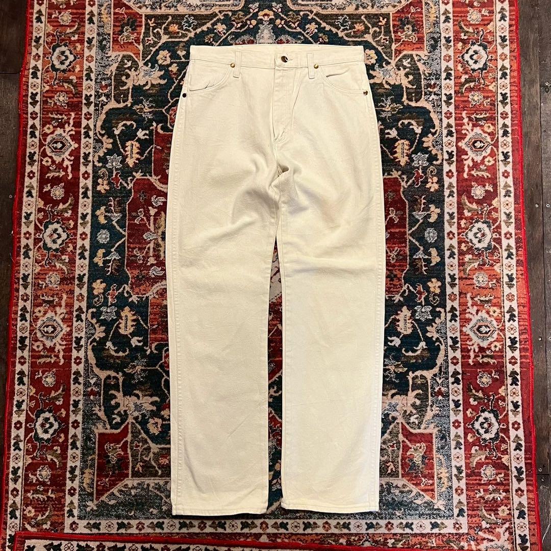 90s USA製 Wrangler ラングラー ホワイト デニムパンツ W32