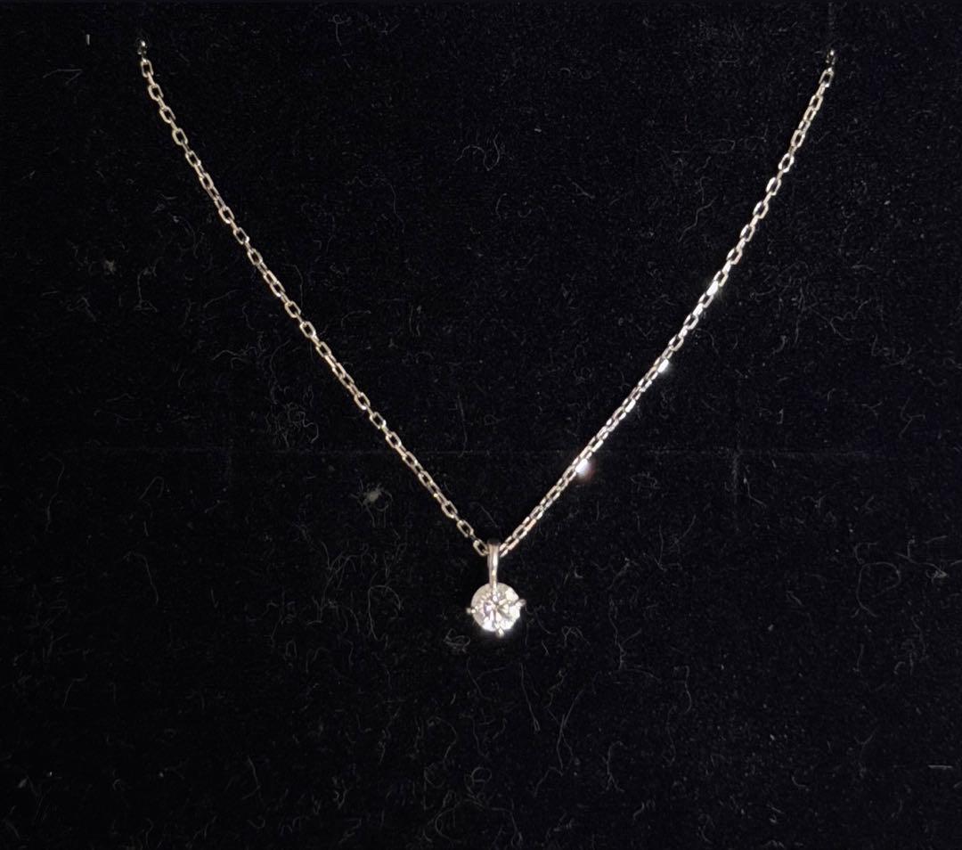 ete ブライト ネックレス pt850 0.06 カラット ダイヤ