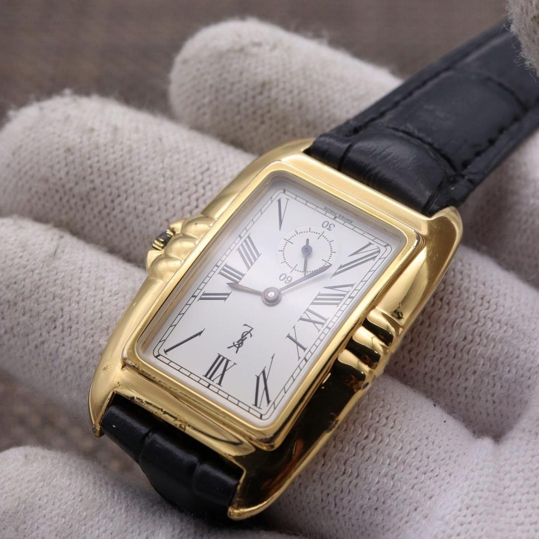 正規品【新品電池】YvessaintLaurent/ヴィンテージ 動作良好 立憲民主党 正規品【新品電池】YvessaintLaurent 5431/動作良好 美品 腕時計(アナログ)