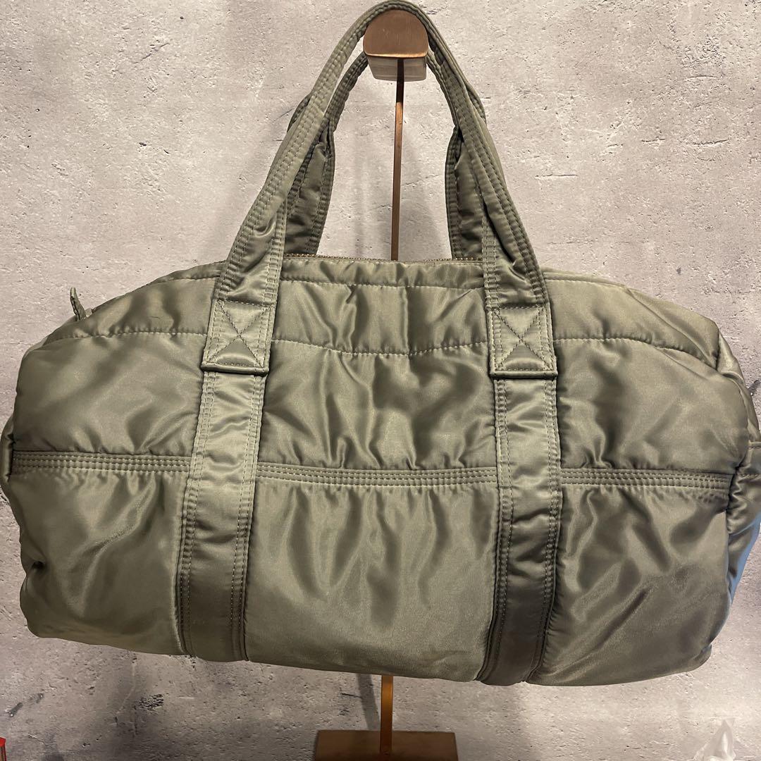 【美品】✨ポーター タンカー ドラム ボストンバッグ グリーン　Porter