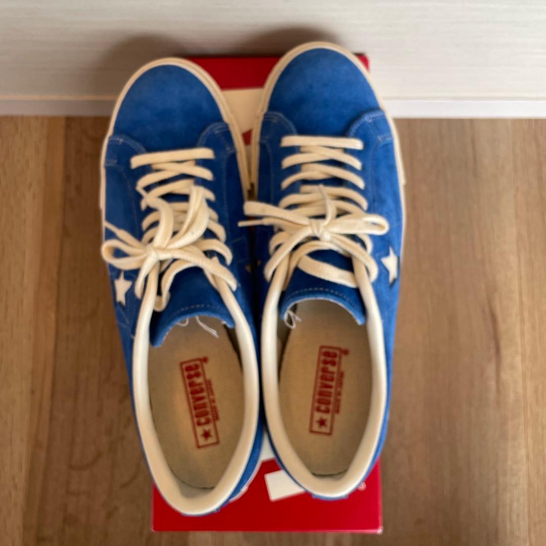 CONVERSE ONE STAR J スウェード 50周年27.5 青 CONVERSE ONE STAR J スウェード 50周年27.5 青