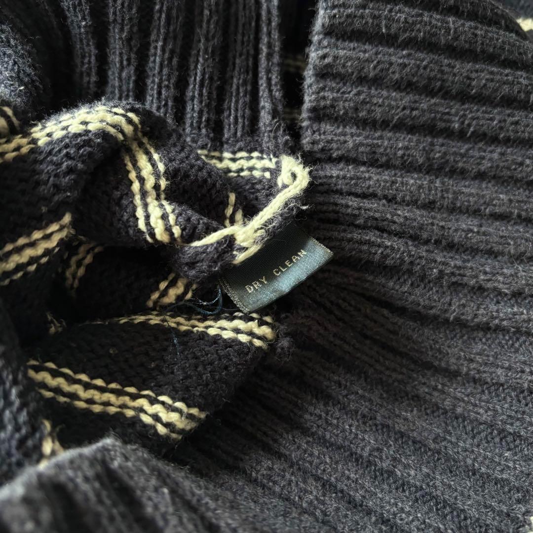 トップス Ralph Lauren 90s border cotton knit 90s Vintage Ralph Lauren Border Logo Embroidered Cotton Knit