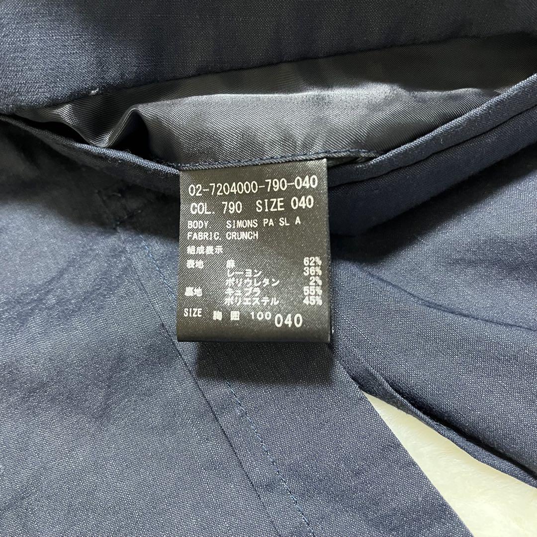 美品！現行 セオリー リネン テーラードジャケット サイズ40 ネイビー