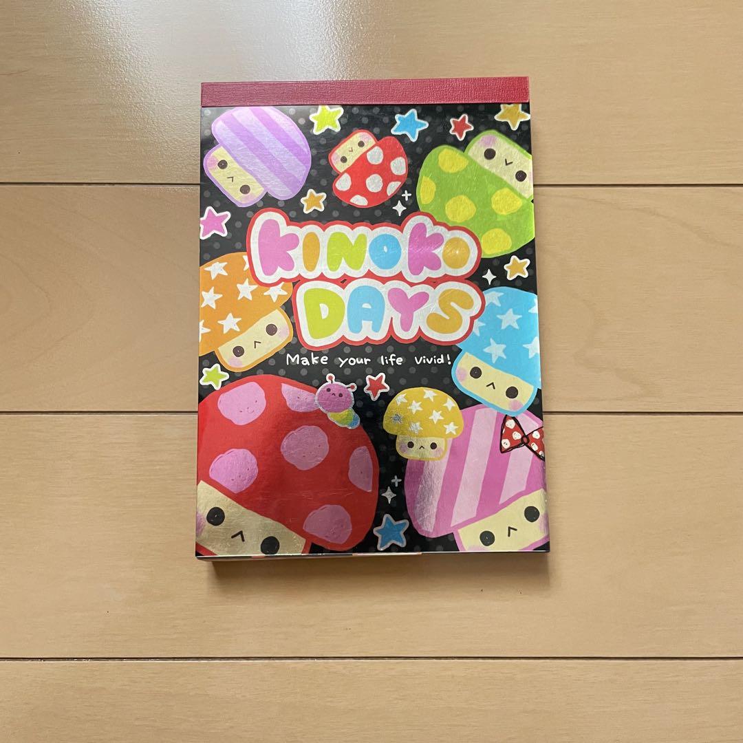 【希少】平成レトロ カラフルどろっぷ❜s メモ帳 平成レトロ】 終売品 メモ帳 きのこ カラフル ポップ 個性的