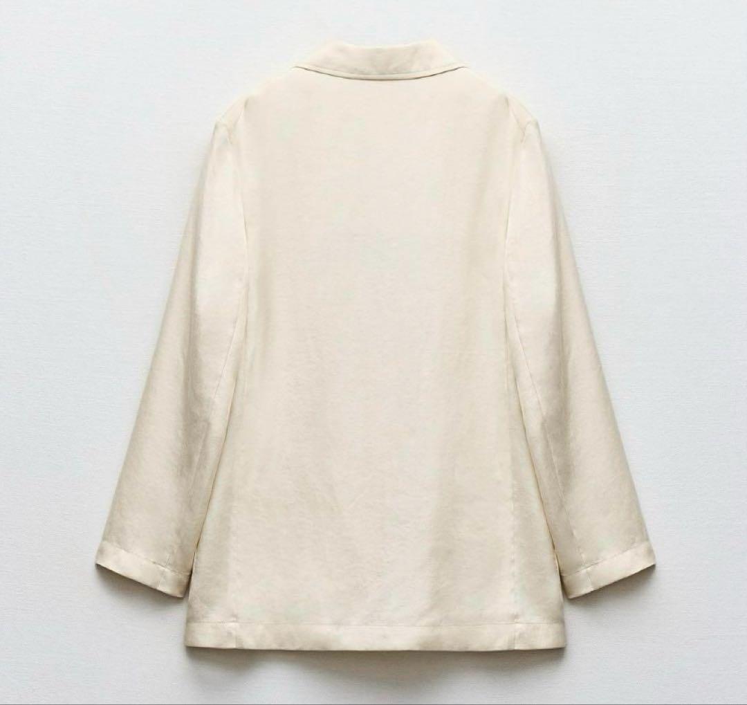 ZARA zw collection フルイドジャケット サテン風ジャケット