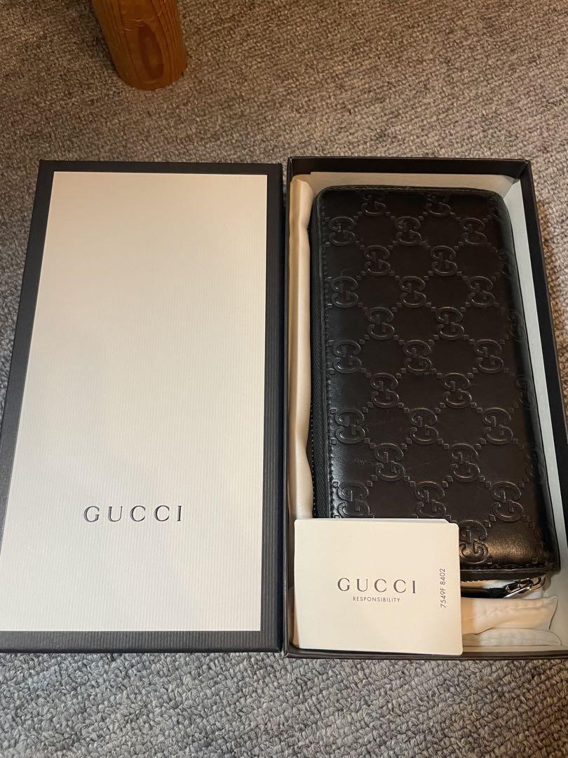 GUCCI ブラックレザー 長財布 GUCCI ブラックレザー 長財布