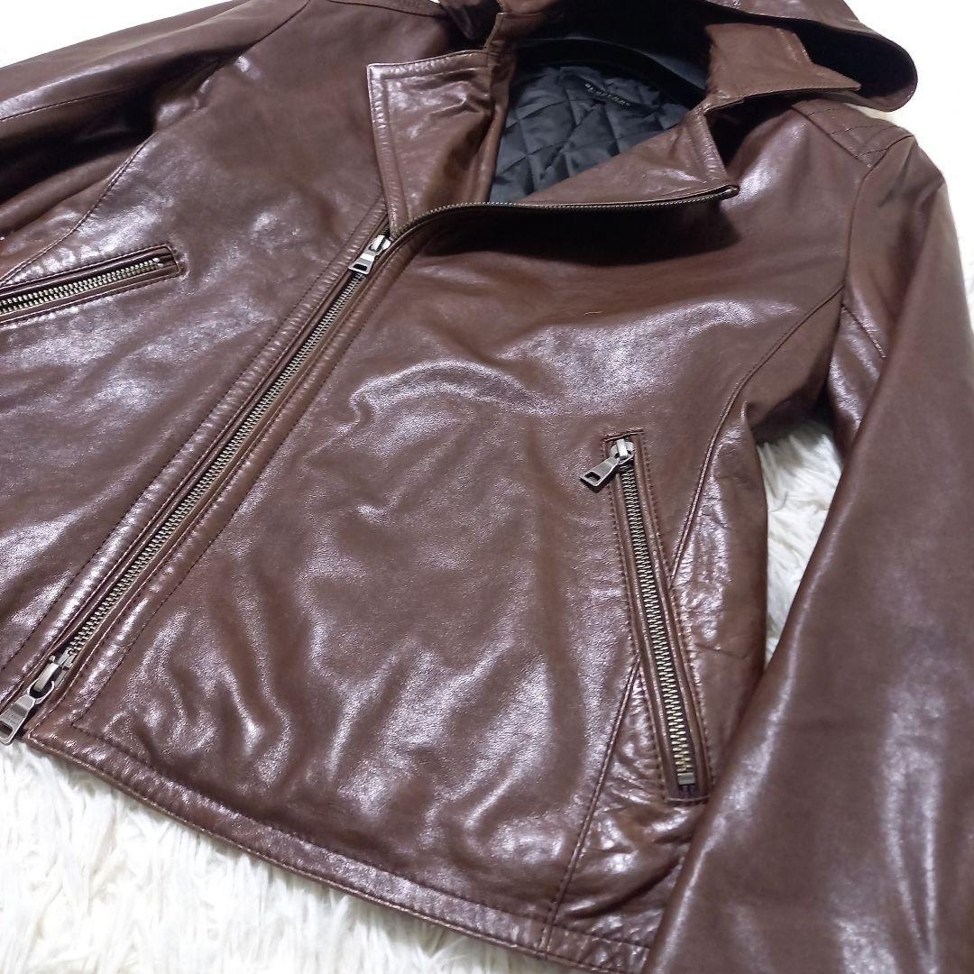 ●希少● バーバリーブラックレーベル 2way ラムレザー ライダースジャケット ●希少● バーバリーブラックレーベル 2way ラムレザー ライダースジャケット