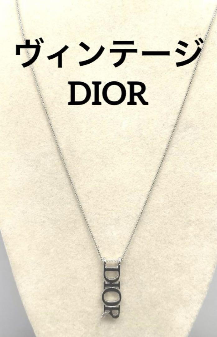 希少・美品】DIOR ディオール 縦ロゴ ネックレス