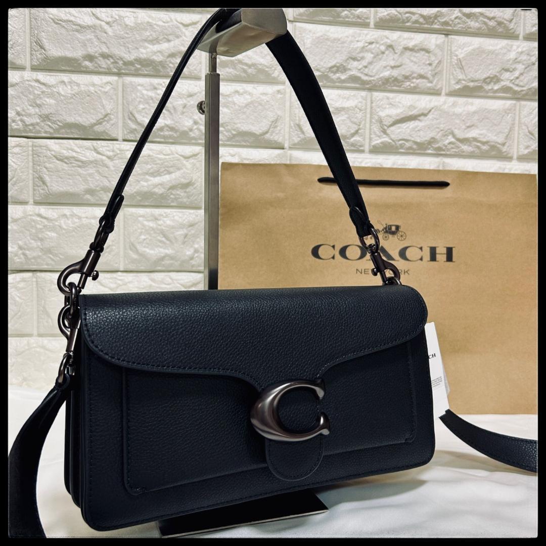 【新品】 COACH コーチ タビー ショルダーバッグ レザ ー ブラック 黒 24,800円
