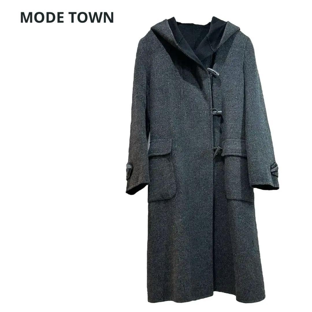 薄手ダッフルコート【MODE TOWN】シンプルなデザイン　大人のダッフルコート