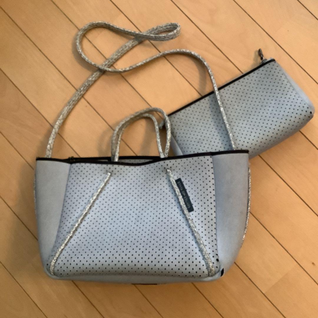 STATE OF ESCAPE トートショルダーバッグ グレー 36✖️18✖️13