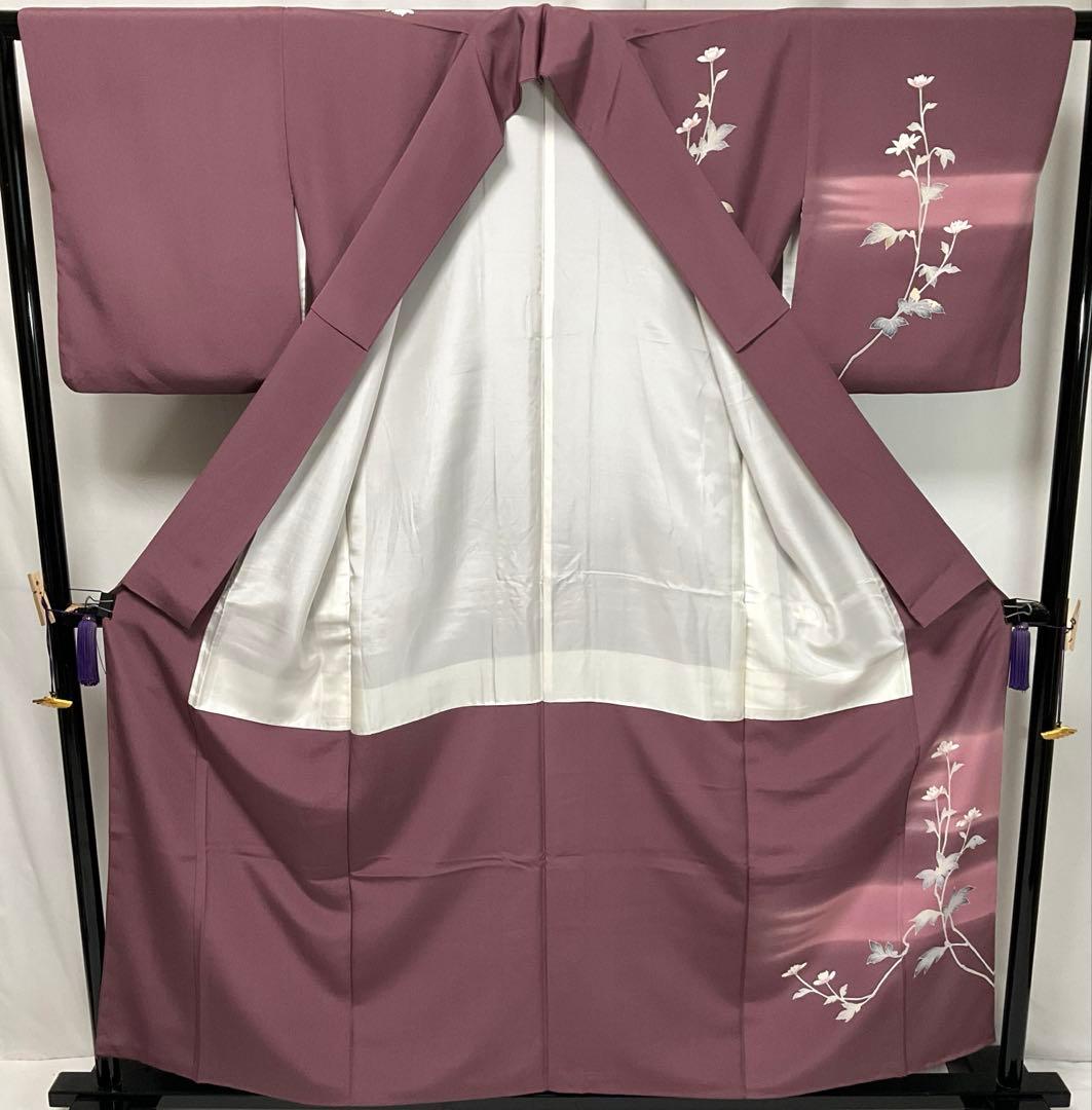 C688正絹　袷　訪問着　本加賀友禅作家　田村哲彦　落款　縫い紋　極美品　着物