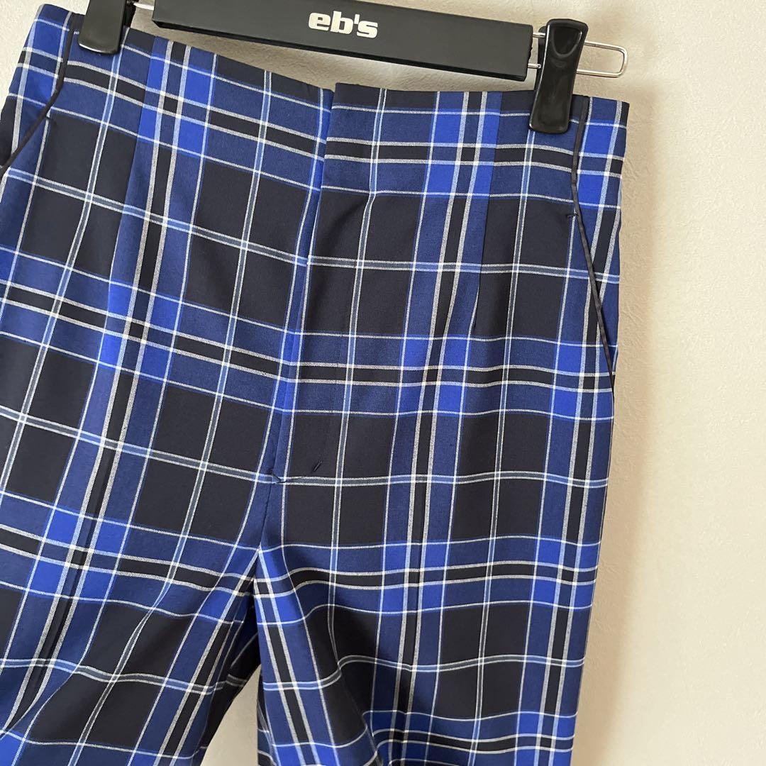 未使用品　BOSCH ブルーチェック　ワイドパンツ