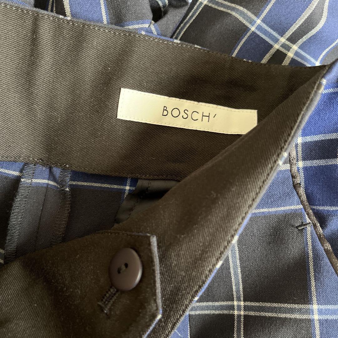 未使用品　BOSCH ブルーチェック　ワイドパンツ