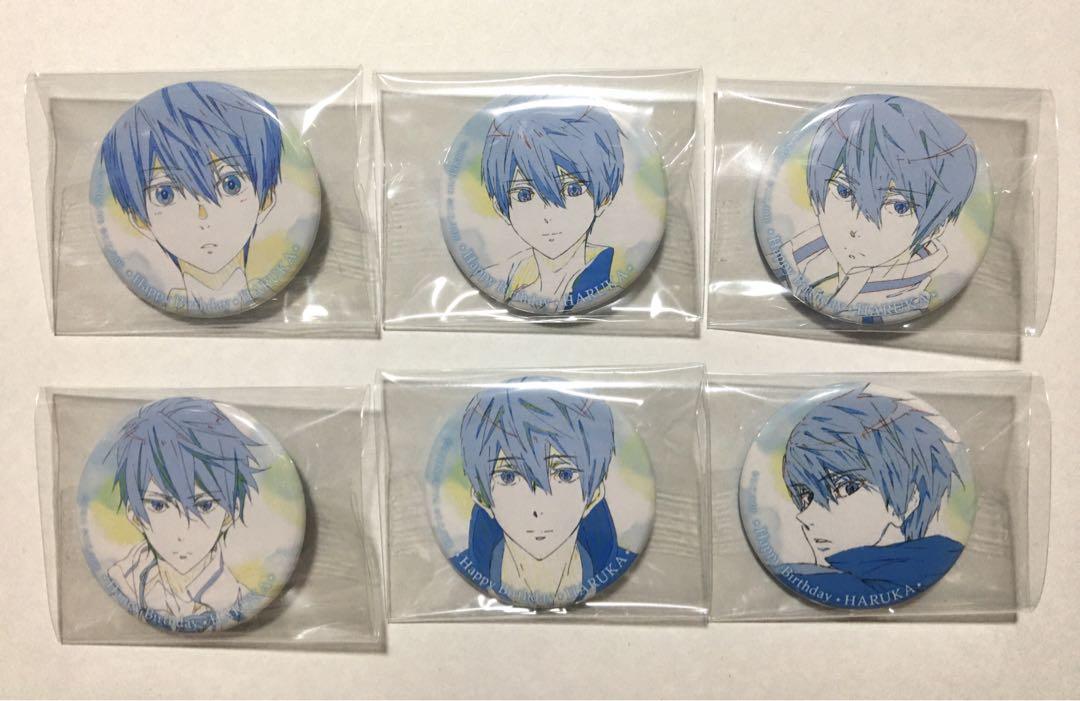 Free! 七瀬遙　バースデー缶バッジ　缶バッチ　6点コンプセット