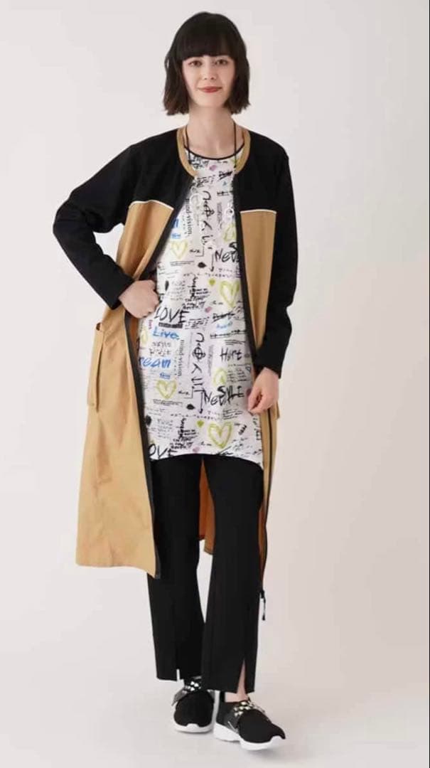 ヒロコビス【大きいサイズ】ロゴハートプリントチュニックカットソー 15号