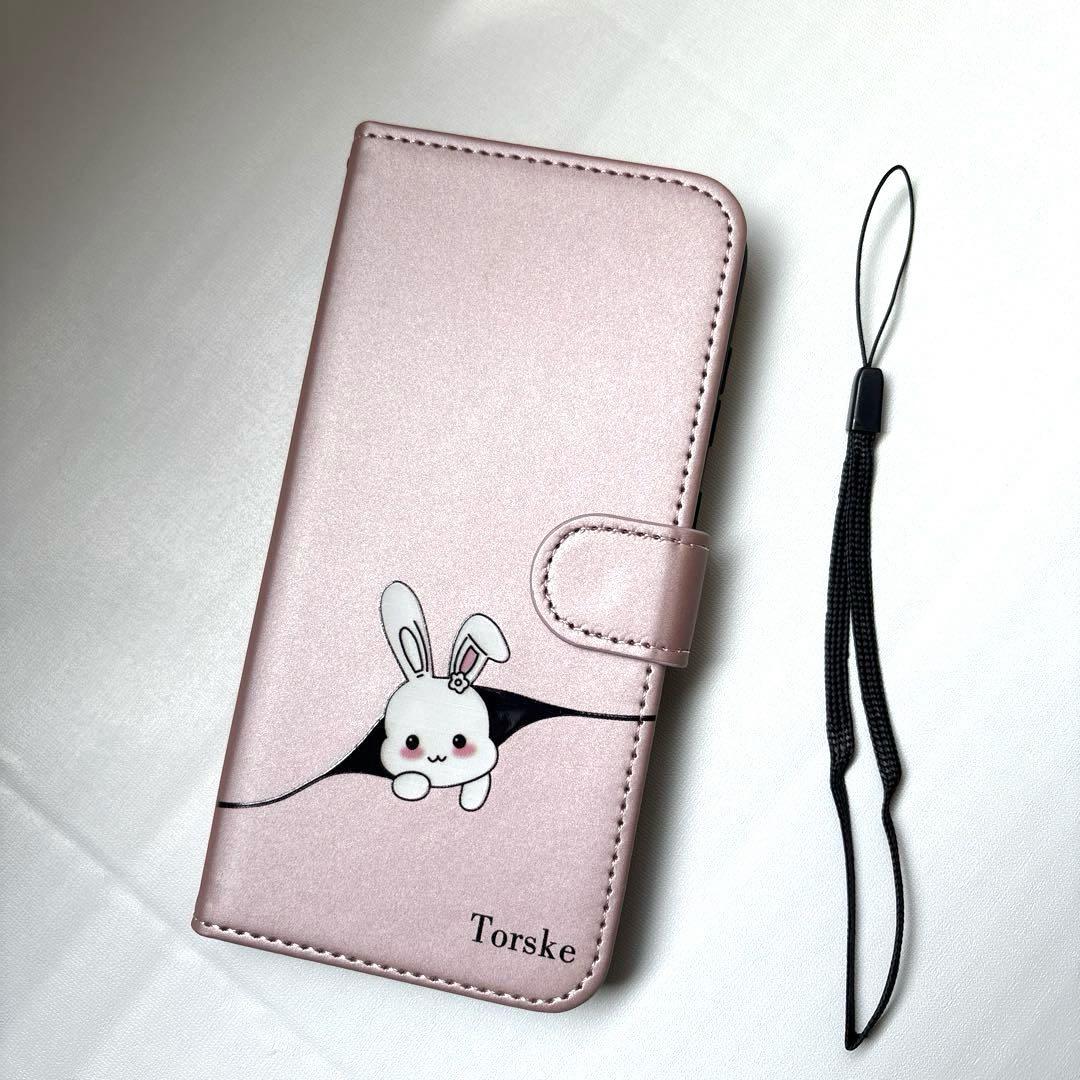 GALAXY S23FE 手帳型保護ケース　ピンク　うさぎ