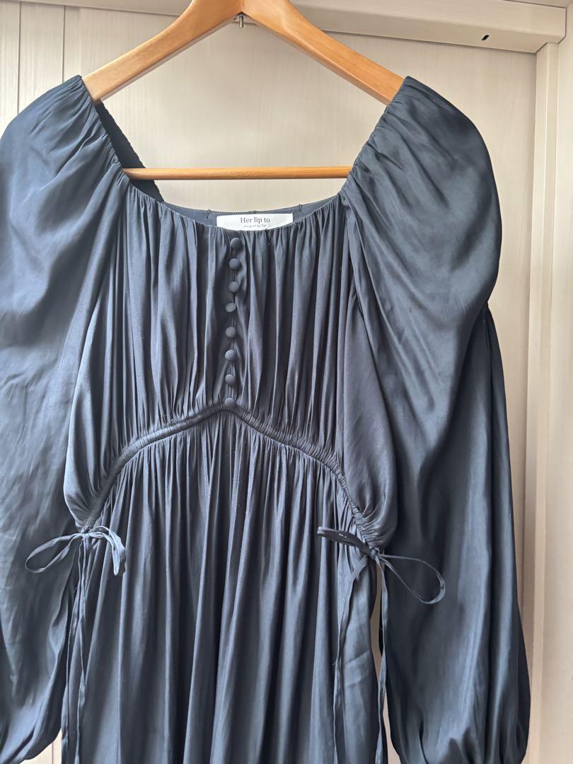 か*な様 herlipto Side Bow Satin Long Dress