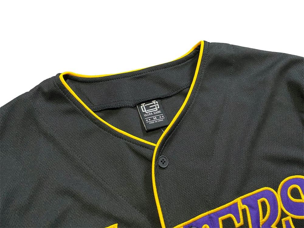 公式サイトNBA レイカーズ ベースボールシャツ XL ビッグロゴ 刺繍