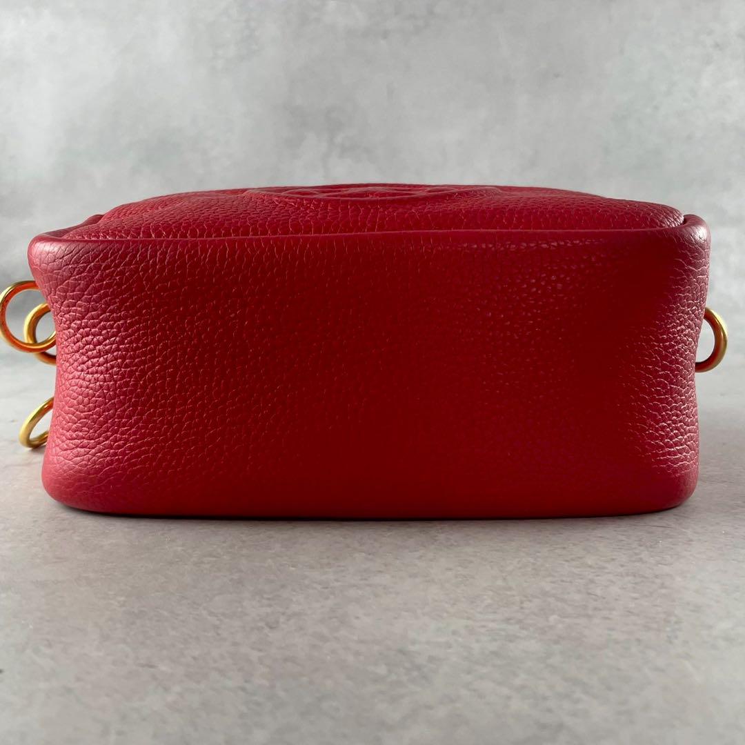 ✨美品✨トリーバーチ　ペリーボンベ　カメラバッグ ショルダーバッグ　レザー　赤