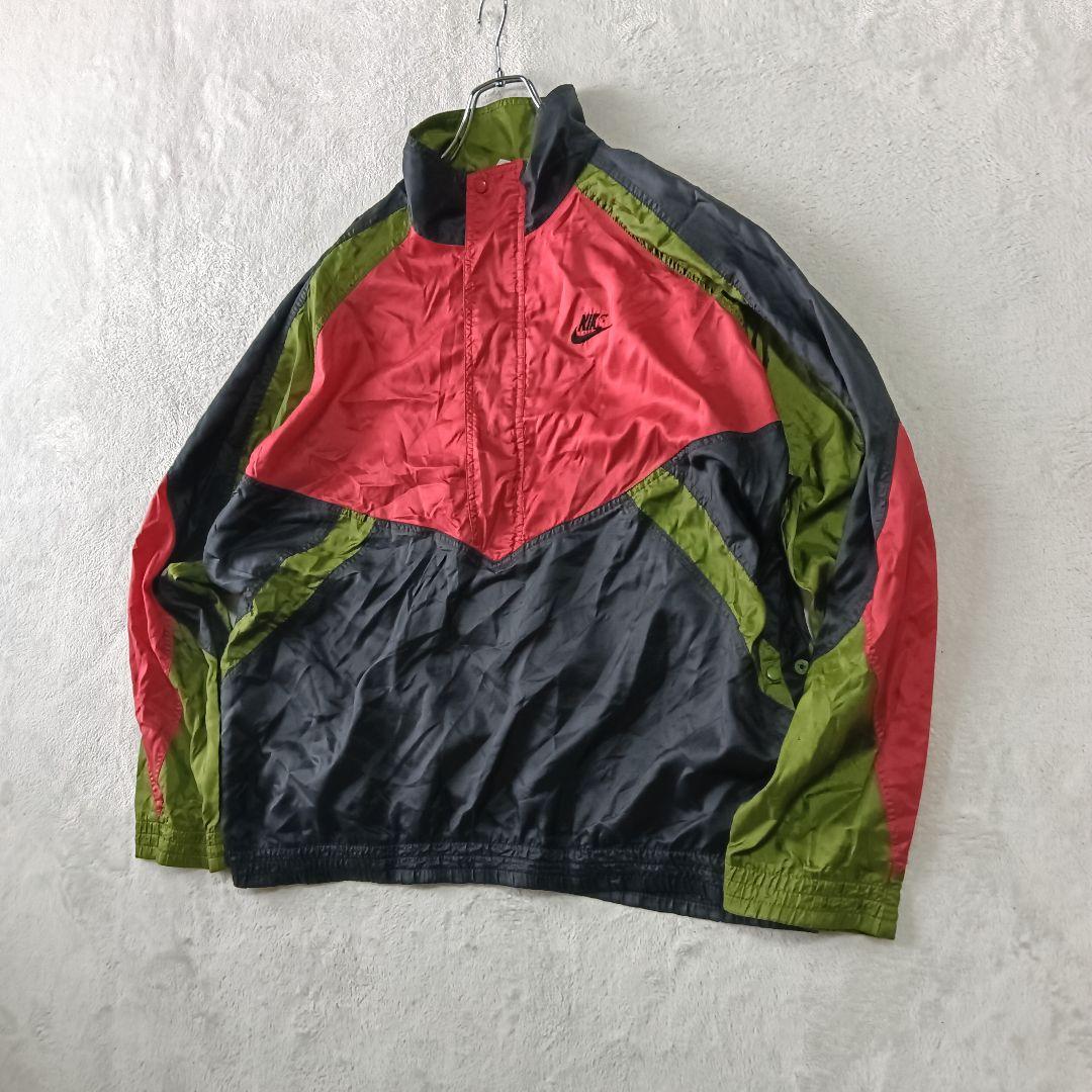 希少 80-90s NIKE ナイロン ジャケット アノラック 刺繍 銀タグ