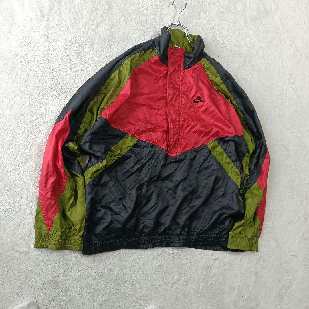 希少 80-90s NIKE ナイロン ジャケット アノラック 刺繍 銀タグ