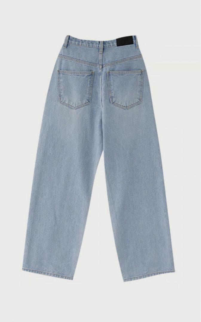 na.e ワイドルーズジーンズ　ライトブルー　通常丈 M Wide Loose Jeans_Light Blue | Na.e