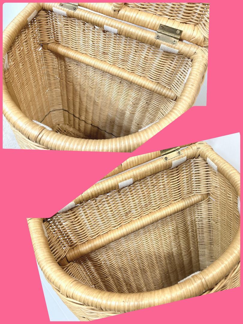 ⭐️美品に近い⭐️ 籐 ラタン ショッピングカート インテリア かご バスケット