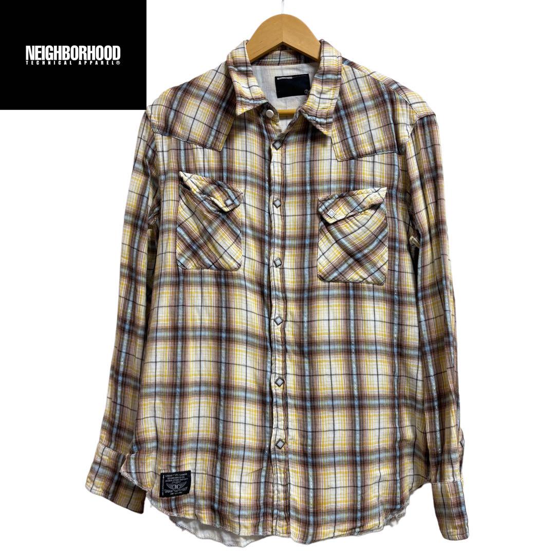 美品　NEIGHBORHOOD チェック柄 長袖ネルシャツ