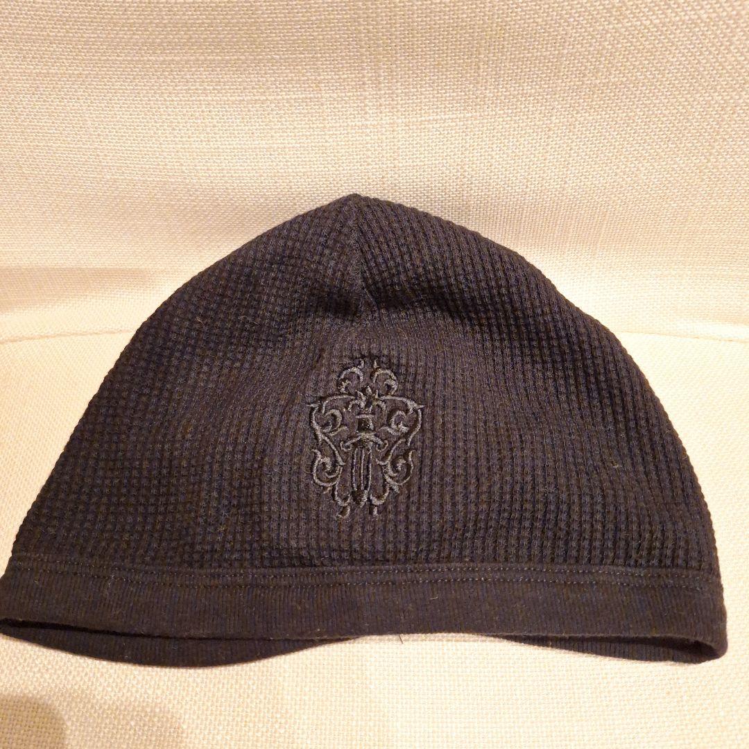クロムハーツ（Chrome Hearts）ハット/キャップ ビーニー プロ フォールドオーバー ブラック