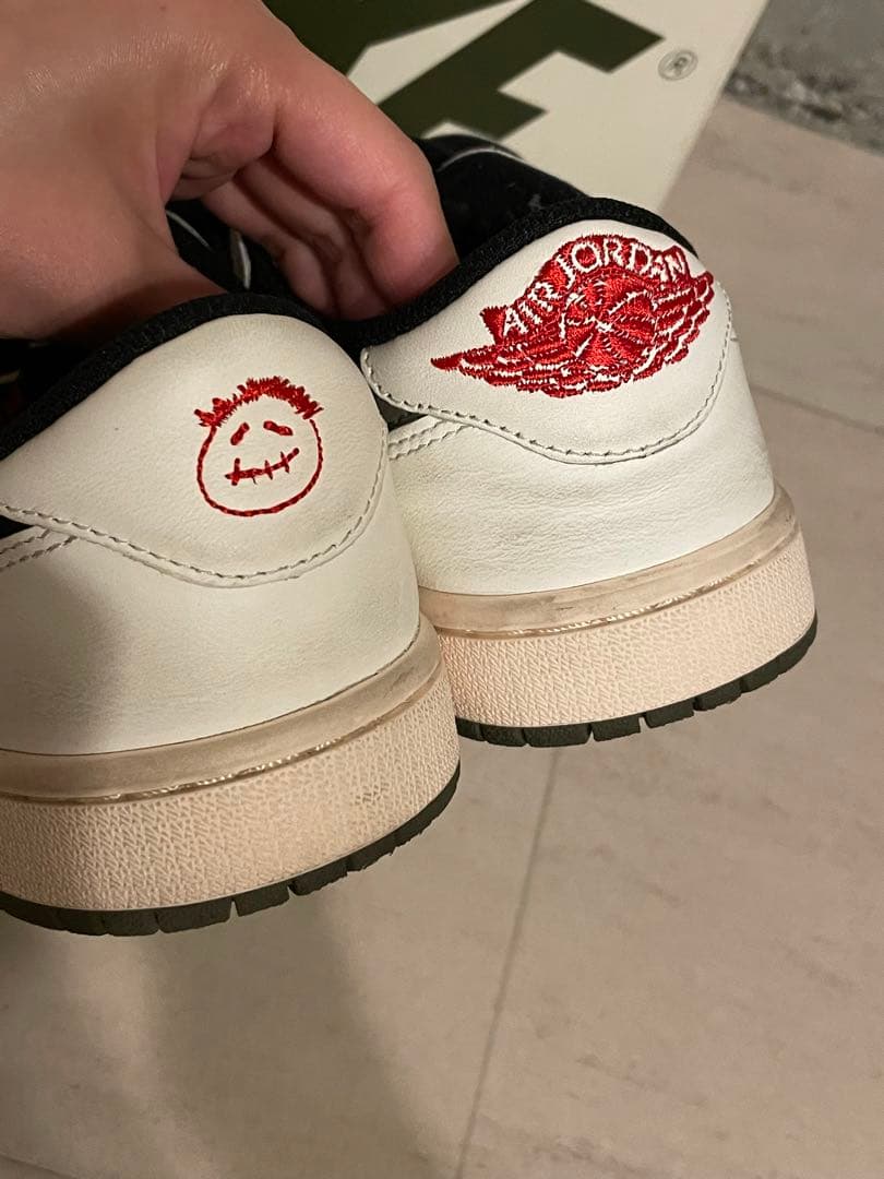 靴 Travis Scott Nike AJ1 Low Medium Olive