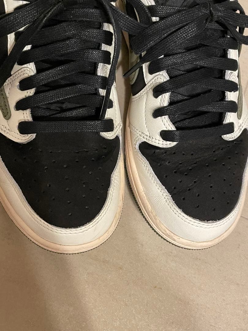 靴 Travis Scott Nike AJ1 Low Medium Olive